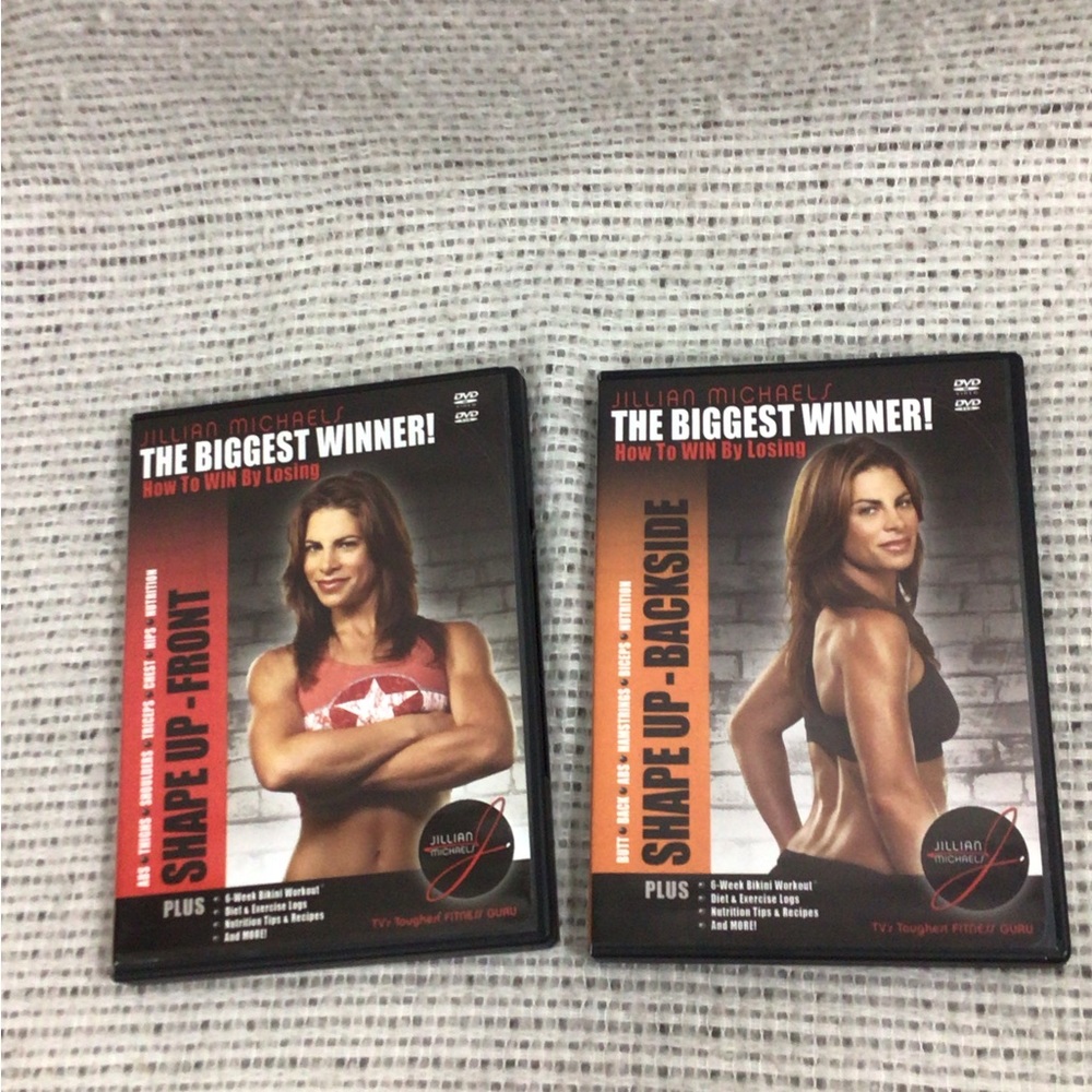 2 DVD’s Workout, Jillian Michaels, Shape Up Front, Shape Up Backside